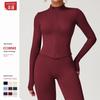 Guangzhou Zechuang Clothing Co., Ltd. Quick-Drying Nude Feel Fitness Outwear Women's Zipper Outwear Running Sports Tight