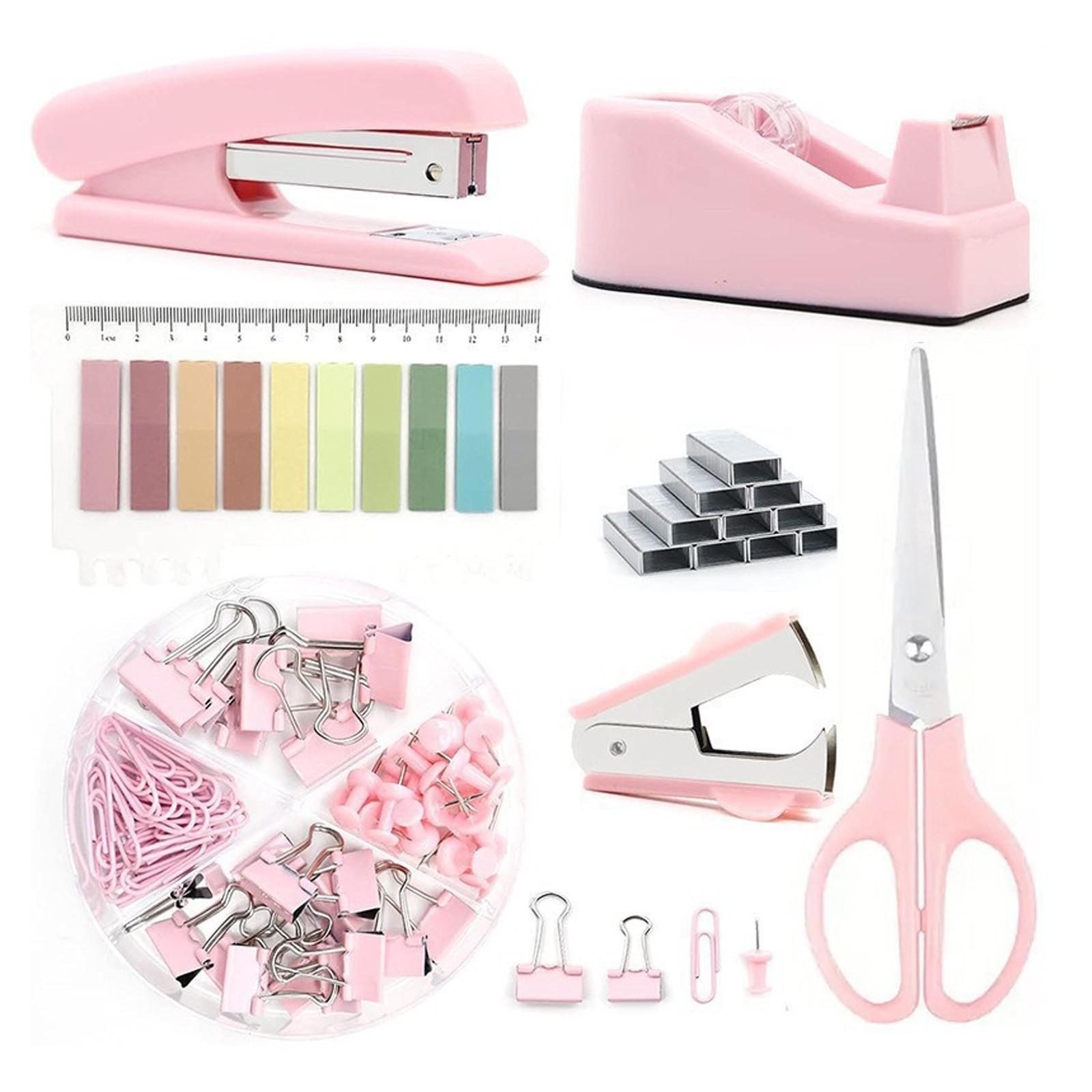 

Принадлежности для стола, набор степлеров, диспенсер для скотча, устройство для удаления скоб, скобы, зажимы, ножницы и вкладки для студентов One Size