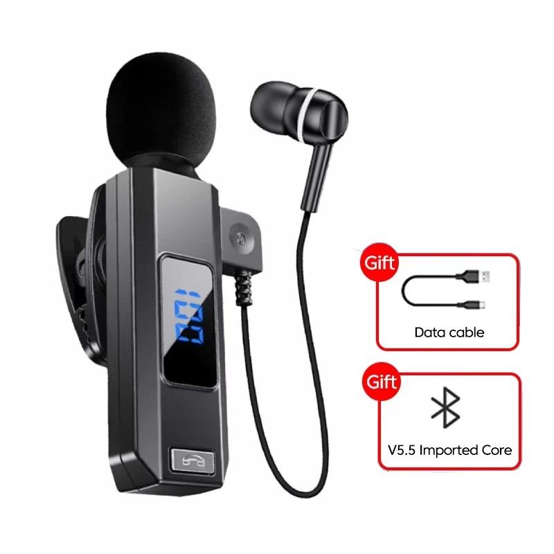 Bluetooth 5.5 Kragenclip-Kopfhörer Kabellose Ohrhörer mit Mikrofon HD-Anrufe Geräuschunterdrückende Kopfhörer Sport hifi Headset