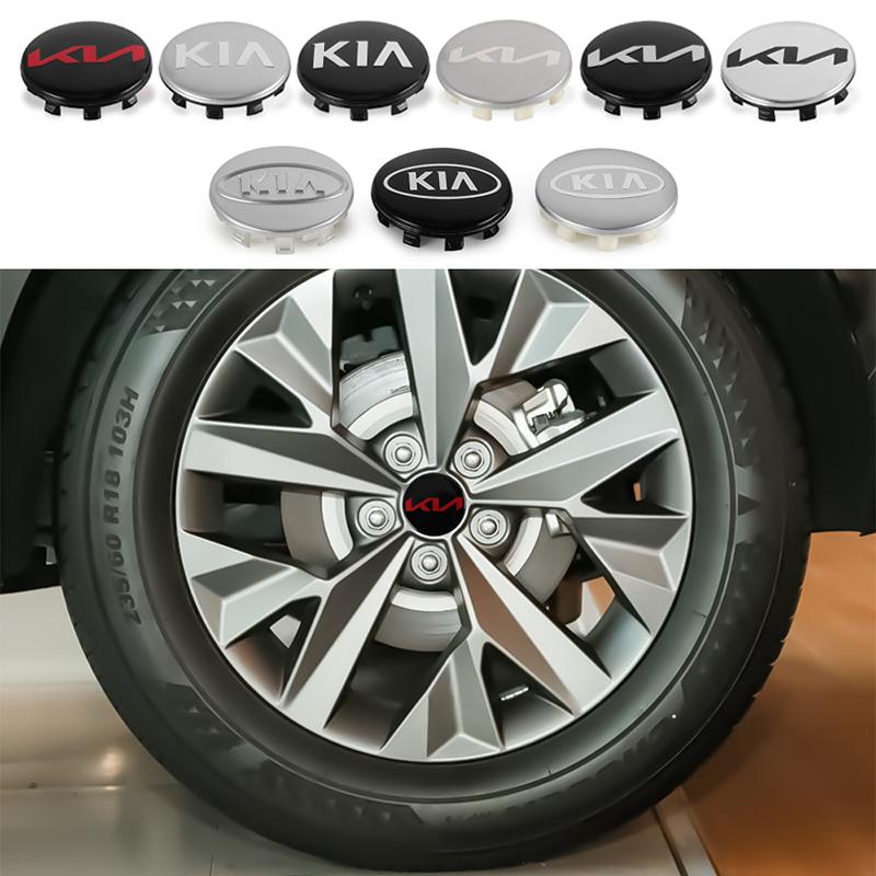 AIH1 4Pcs Car Wheel Center Hup Caps Wheel Cover For KIA KN k5 K6 Optima Sorento RIO Picanto Ceed KX1 K4 Sportage 4 Soul Cerato K3 K2