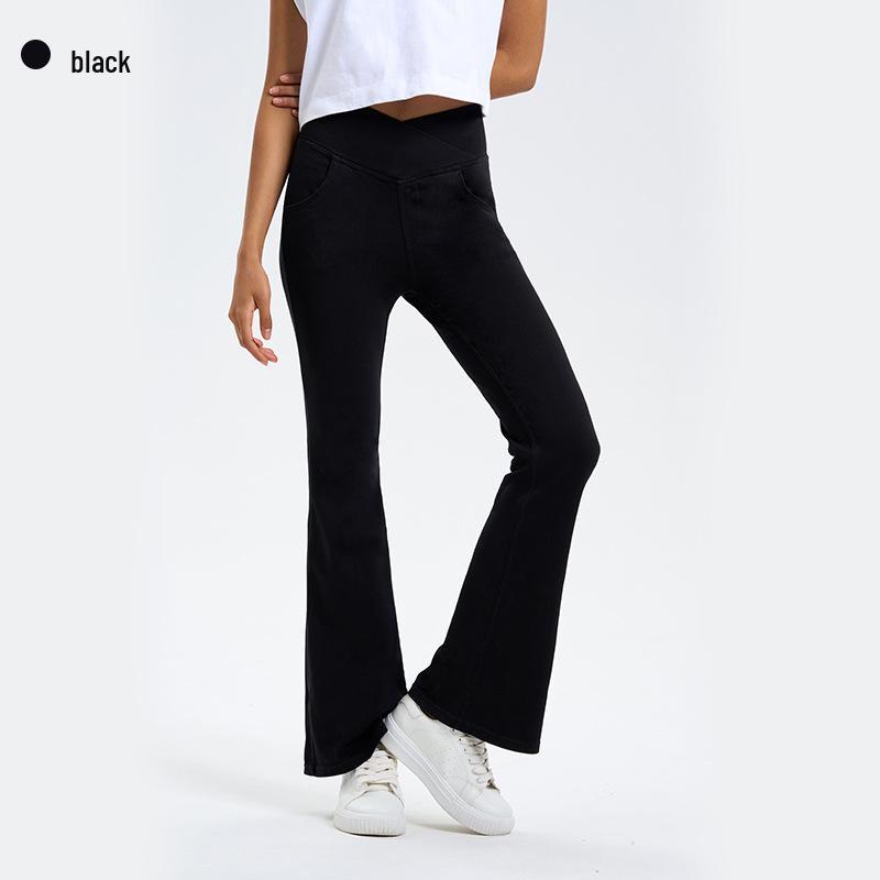 Women s High-Waisted Wide-Leg Flare Jeans with Hip-Lifting Pockets Extra Large