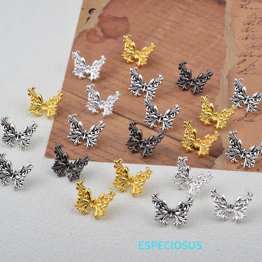 Silver Plated 3D Butterfly Beads Bracelet DIY Metal Spacer