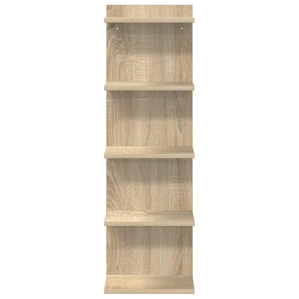 Wall Shelf 2 pcs Sonoma Oak 30 x 15 x 100 cm Engineered Wood