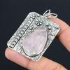 Daughters Day Deal Sterling Silver Rose Quartz Stone Heart Chakra Unique Pendant