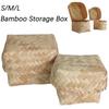 Tight Seal Design Bamboo Woven Gift Box Handmade Reusable Wedding Cookies Candy Box DIY Teas Preservations Canister