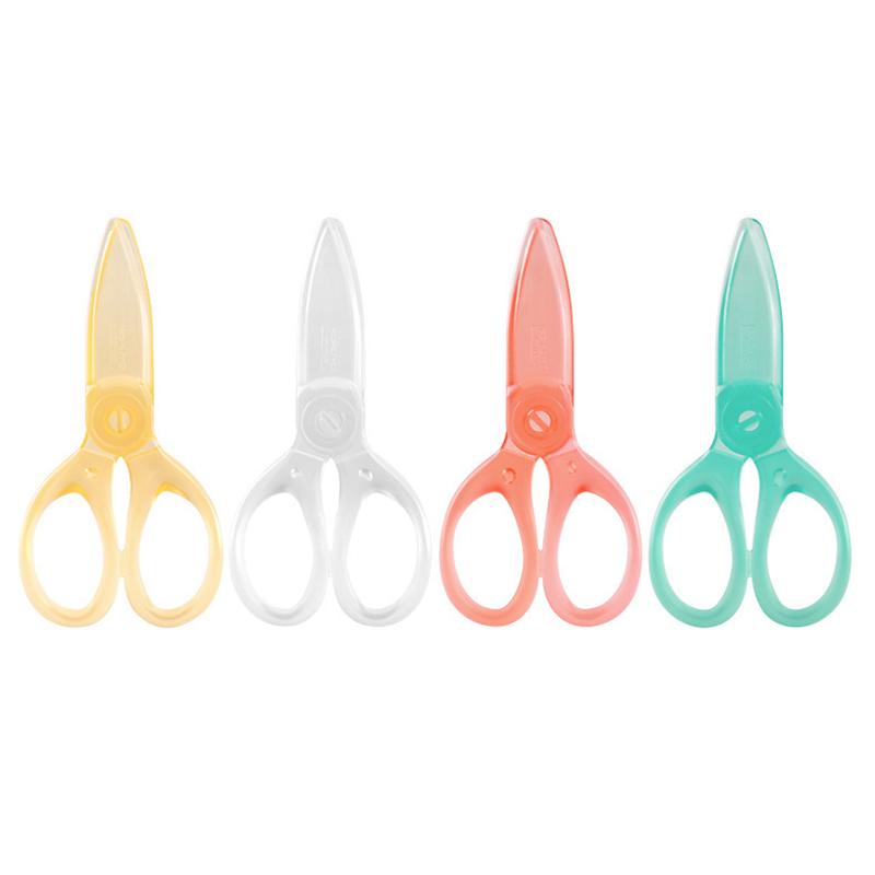 Transparent Safety Plastic Scissors Stationery Student Kids Diy Paper Cutting School Supplies