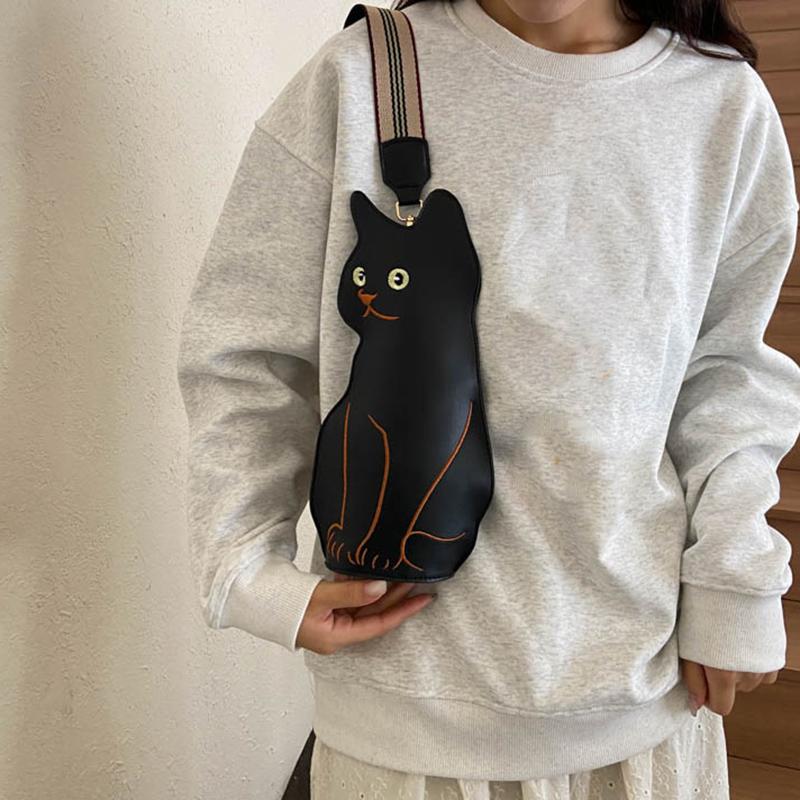 Large-capacity  Casual Cartoon Cat Cute Chest Bag Fashion Waterproof  Women's Crossbody Bag