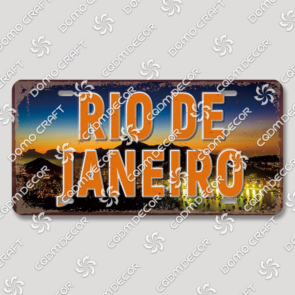 Retro National City Plaques Metal Plate Chile Brazil Mexico Metal Tin Signs Garage Car Club Living Room Home Wall Decor