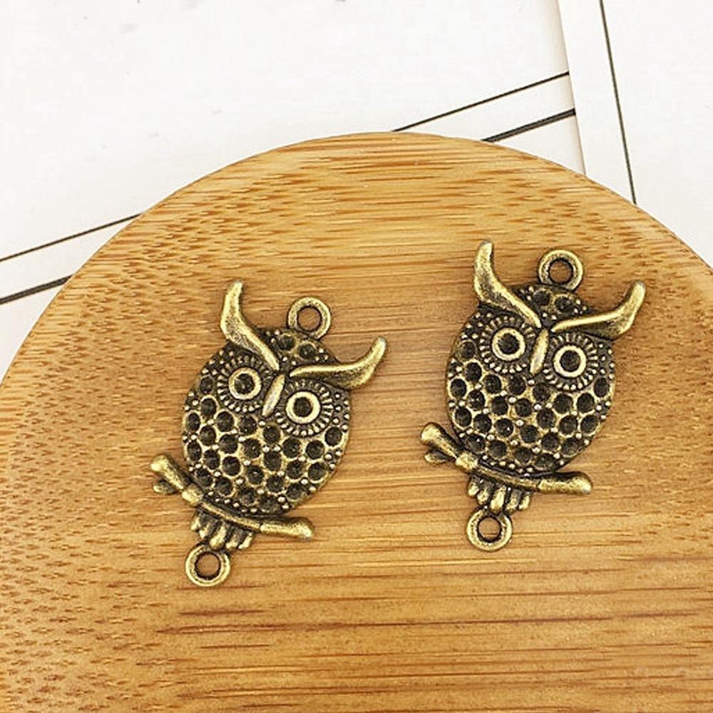 24 stuks Gemengde Modellen Uil Sieraden Accessoires Legering Vogel Bedels Dier Hangers Sieraden Maken
