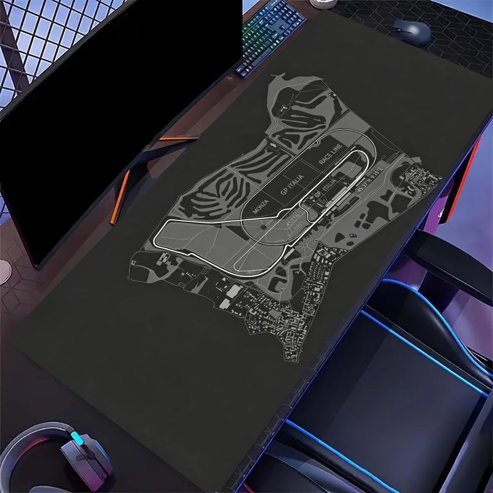 Formula Racing Car Blueprint Extended Gaming Mouse Pad Non Slip Desk Surface Motorsport Race Car Line Art Sketch For Gaming