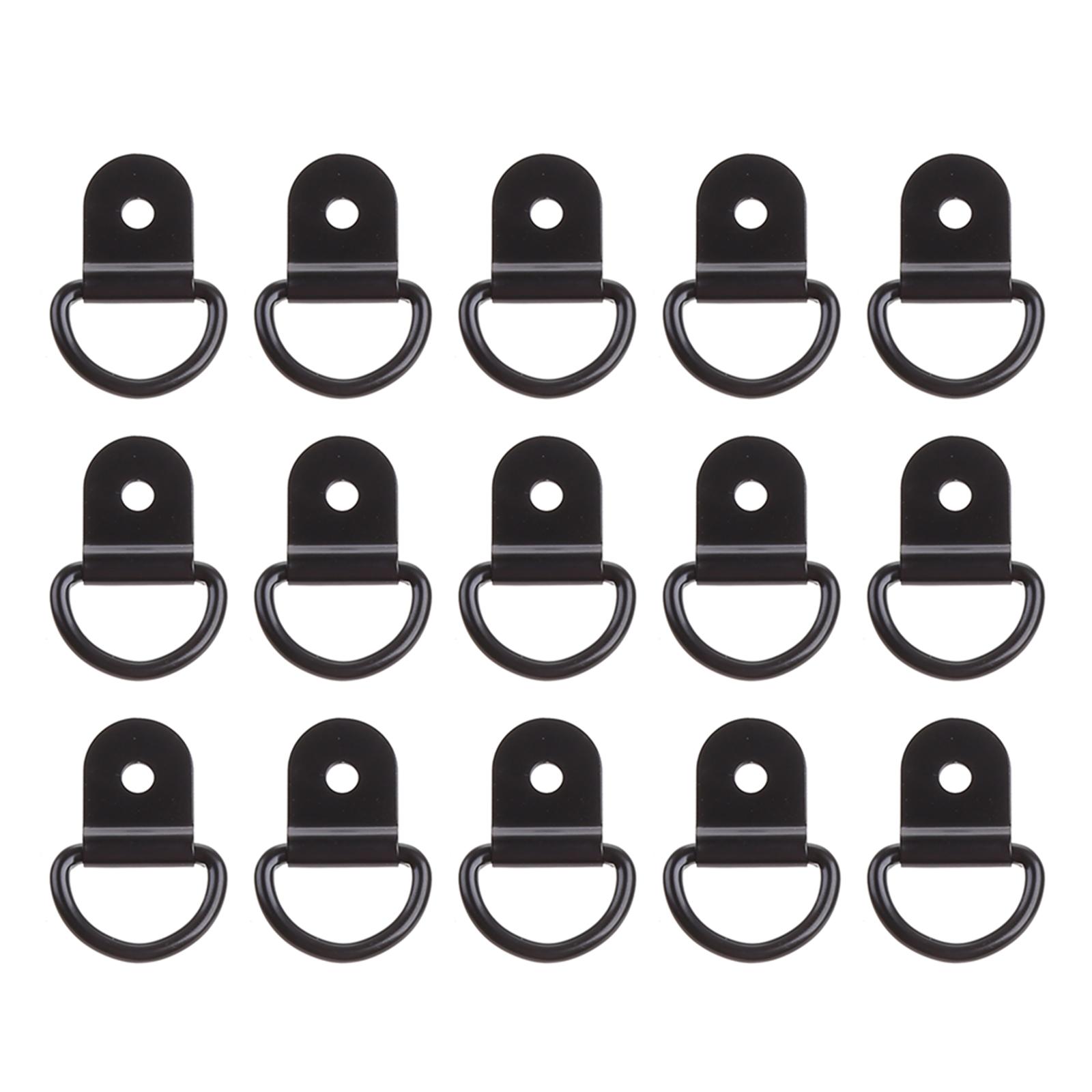 

20 шт. грузовой стяжной крючок D-образной формы, прочное металлическое анкерное кольцо для лодки, прицепа, грузовика, мастерской, гаража