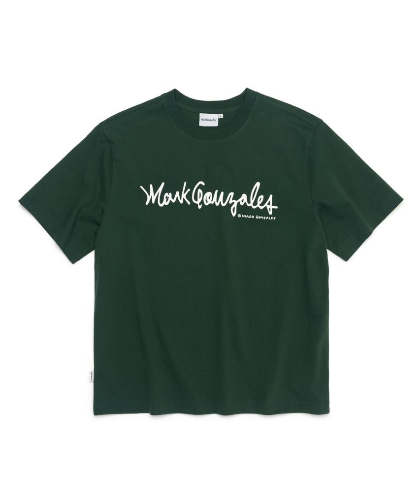 Mark Gonzales Signed Logo Short Sleeve T-Shirt - D/Green