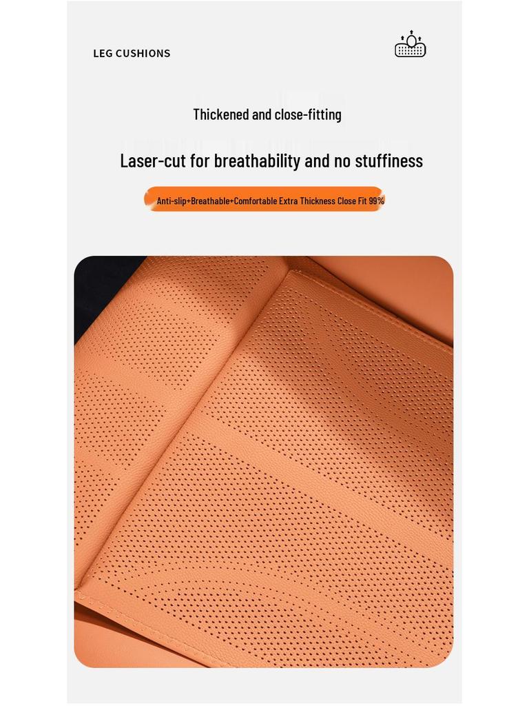 Multifunktionales perforiertes belüftetes Autositzkissen mit atmungsaktiver Beinauflage und Memory-Schaum-Stütze.