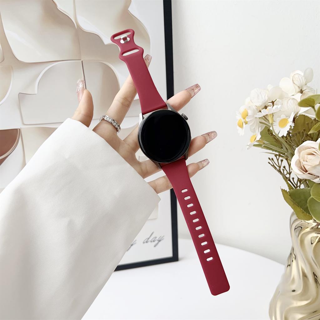 20 22mm Watch Strap for Samsung Galaxy Watch 6/5/4 40 44/Watch 5 Pro 45/Watch 6/4 Classic 43 47mm Soft Slim Silicone Band Correa