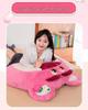 Large Plush Strawberry Bear Hug Backrest Pillow Toy