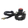 Aluminum Motorcycle Stop Start Kill Switch Button for 22mm Handlebar ATV Dirt Pit Bike Quard with Mounting Backplate