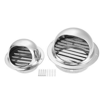 2pcs 4/6inch Stainless Steel Air Vent Ducting Ventilation Exhaust Grille Cover Protective Mesh Outlet Heating Cooling Vents Cap