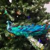 Natural Feather Three-dimensional Peacock Pendant Realistic Christmas Ornament  New Year