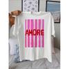 AMORE Gestreiftes Kunstmuster Sommer Outfits Damen Lässig Rundhals Kurzarm Damen T-Shirt Tops