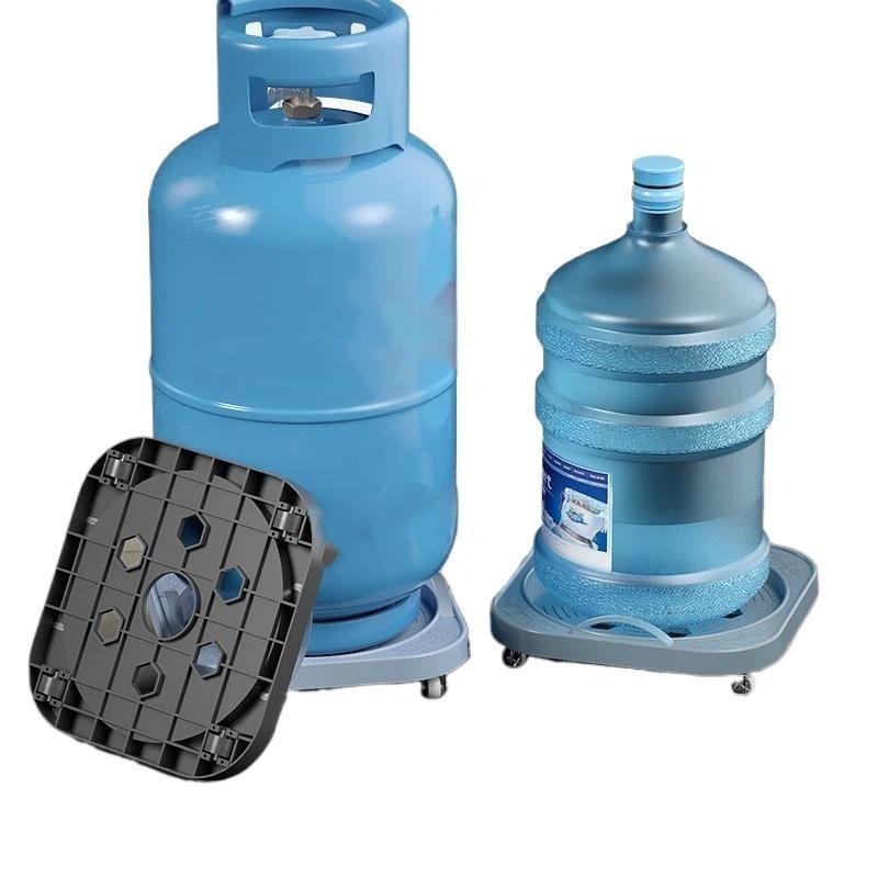 Hot Universal Movable Gas Tank Bracket Heavy Duty With Wheels Flower Pot Stand Tray Square Plastic Gas Cylinder Base