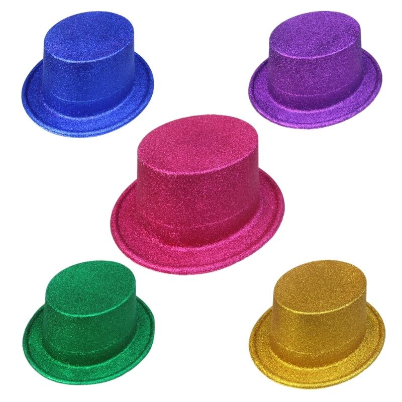 Glitter Pork Pie Hat Lincoln Hat Bowler Top Hat Ringmaster Hat Jazz Hat Magician Top Hat Magician Performed Hat