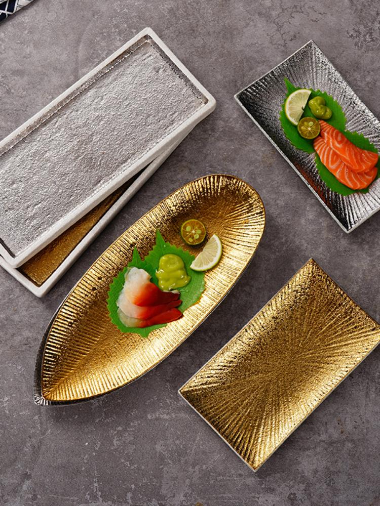 Modern Japanese RectangularCeramicSushi PlateSetRestaurant Style AppetizerDessertPresentation AsianInspiredTableware Home Dining