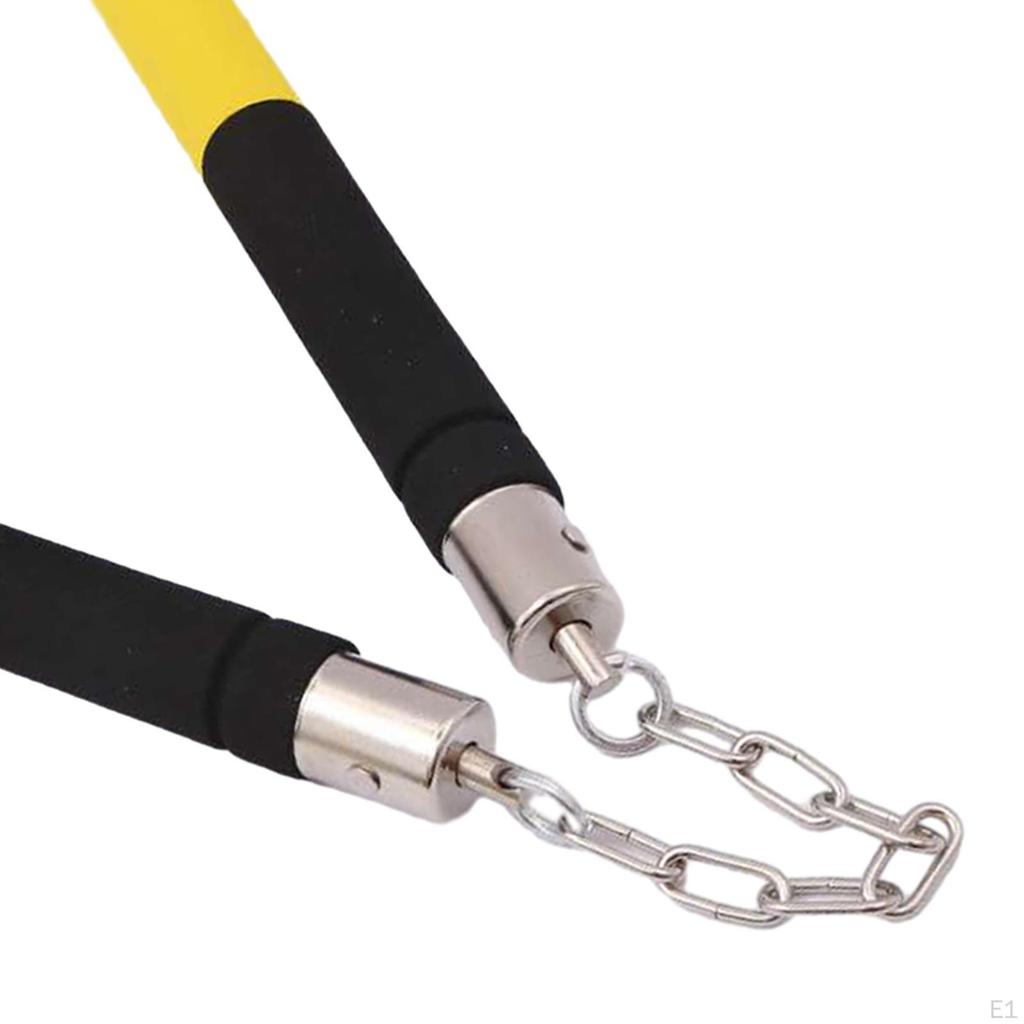 Foam Nunchucks for Kids Adults Toy Nunchakus Sports Practicing Taekwondo Black Yellow
