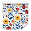 Ladybugs Wallpaper White and Blue for Living Room and Bedroom 50x1000