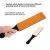 Double Sided Leather Sharpening Strop Knife Blade Sharpener Home Sharpening Tool(Large Size )
