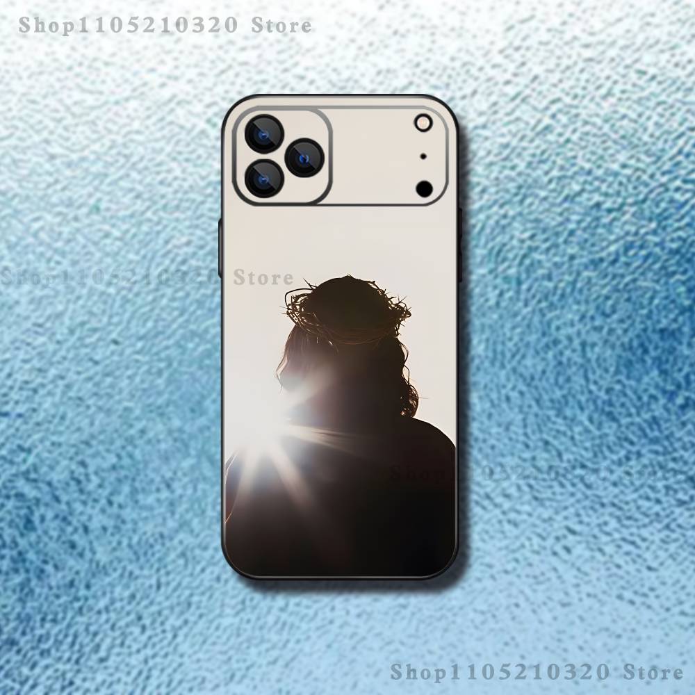 Belief Jesus Bible Phone Case For iPhone 17,16,15,14,13,12,11,Pro Max,XSX,,XR,SE,Mini,8,7,Soft Silicone Black Cover