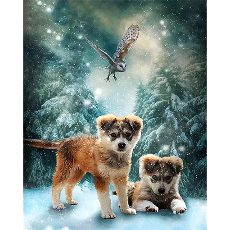 5D DIY Diamond Painting Cute Puppy Diamond Mosaic Diamond Embroidery Full Set Cross Stitch Kits Home Decor Gifts