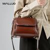 Female Retro Messenger Shoulder Bags Women Luxury Designer Oil Wax Cowhide Leather Handbags Lady Commuter Handbill Crossbody Bag