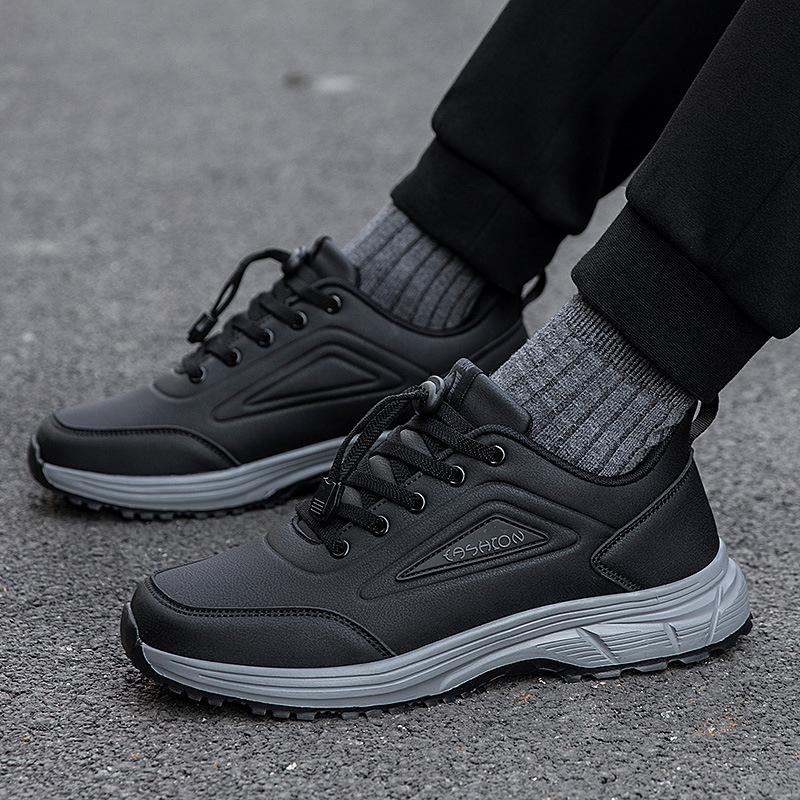 

Пожилая обувь мужская и женская нескользящая мягкая подошва для среднего и пожилого возраста обувь для ходьбы для мамы весна и осень отец спортивная кожаная поверхность мужчины 44