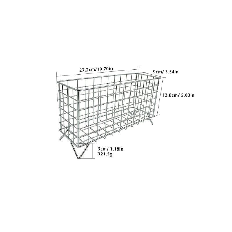 Stainless Steel Storage Basket Cosmetic Organizer Coffee Miscellaneous Rack For Desktop Bathroom Office Kitchen Bedroom
