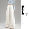 2025 Autumn/Winter European Cotton Velvet Wide-Leg High-Waist Drape Pants for Women