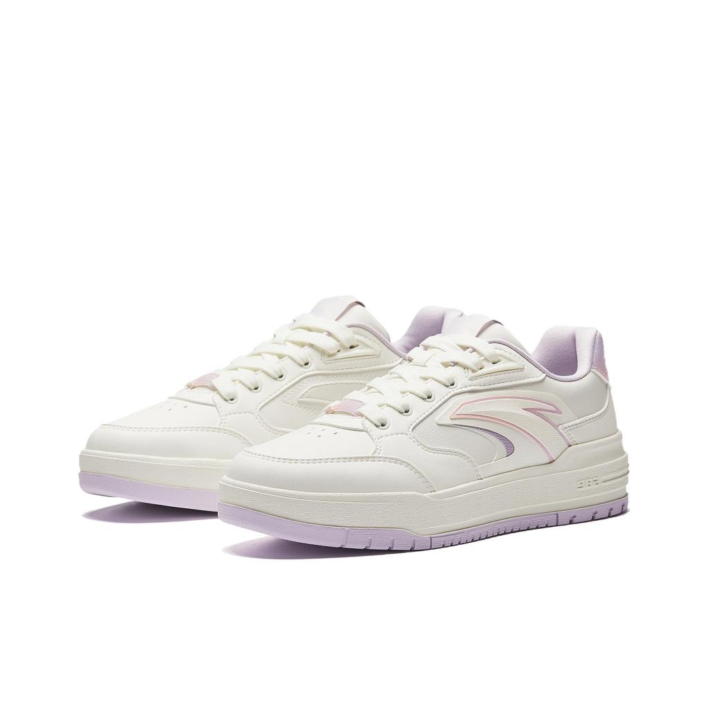 Anta 982 Comfortable Casual Non-Slip Wear-Resistant Low-Top Skate Shoes Women Sneaker Ivory-White 122548066-9