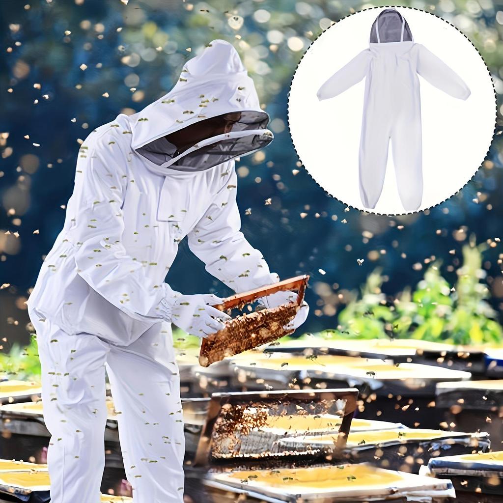 Integrierter Bienenanzug: Bienenstock-Schutzkleidung mit Hut