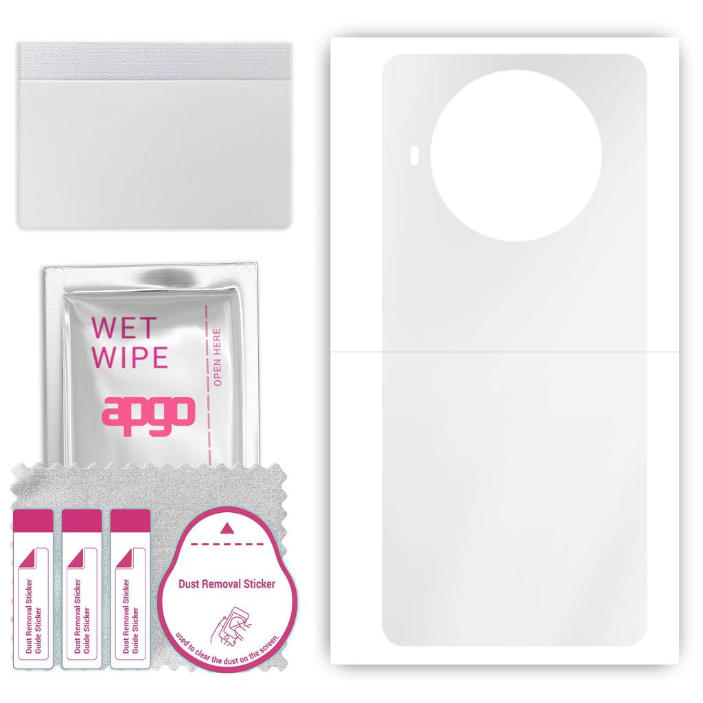 apgo Ultra Clear Protective Skin Sticker for the back compatible with Cubot Note 20, Wrap Film, Hydrogel Film, Flexible, Soft TPU with positioning lay