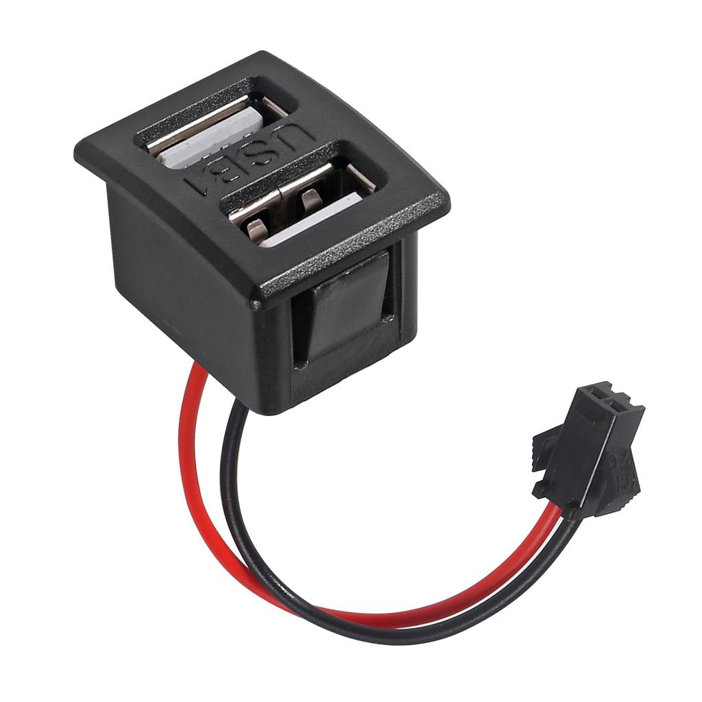 Double Layer USB Socket Type-C Female Socket A Female USB Lamp Buckle Charging Socket Power Socket With Wire Connector