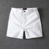 Men's Summer Casual Shorts Pure Cotton Solid Color Stretchy Straight Pants Trendy Hight Waist Elastic Waist Quarter Beach Pants