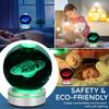 3D Saturn Planet Crystal Ball Night Light with LED Colorful Lighting Touch Base 6cm Saturn Lamp Glass Sphere Lamp Astronomy Space Christmas Ornaments