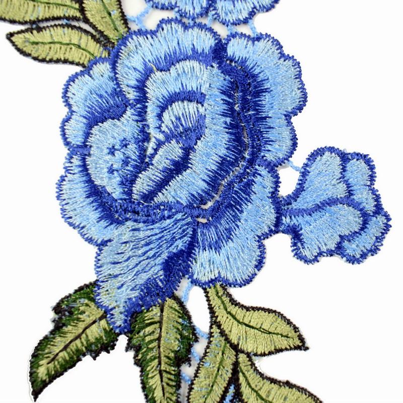 1 Pereche Flori Brodate Aplicare de Cusut pentru Îmbrăcăminte Patch Brodat Haine Cheongsam Accesoriu DIY