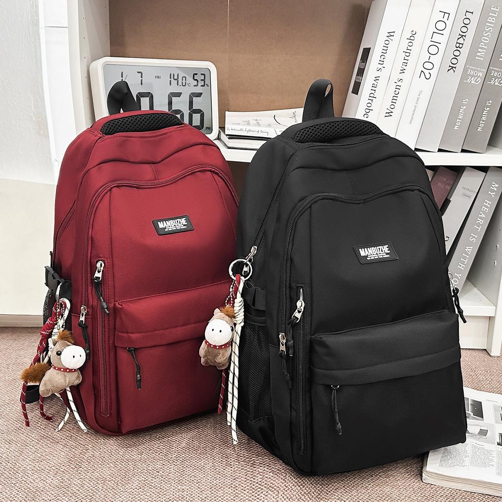 Schoolbag Korean version ins trendy cool dark wind large capacity leisure travel backpack high quality teen student backpack
