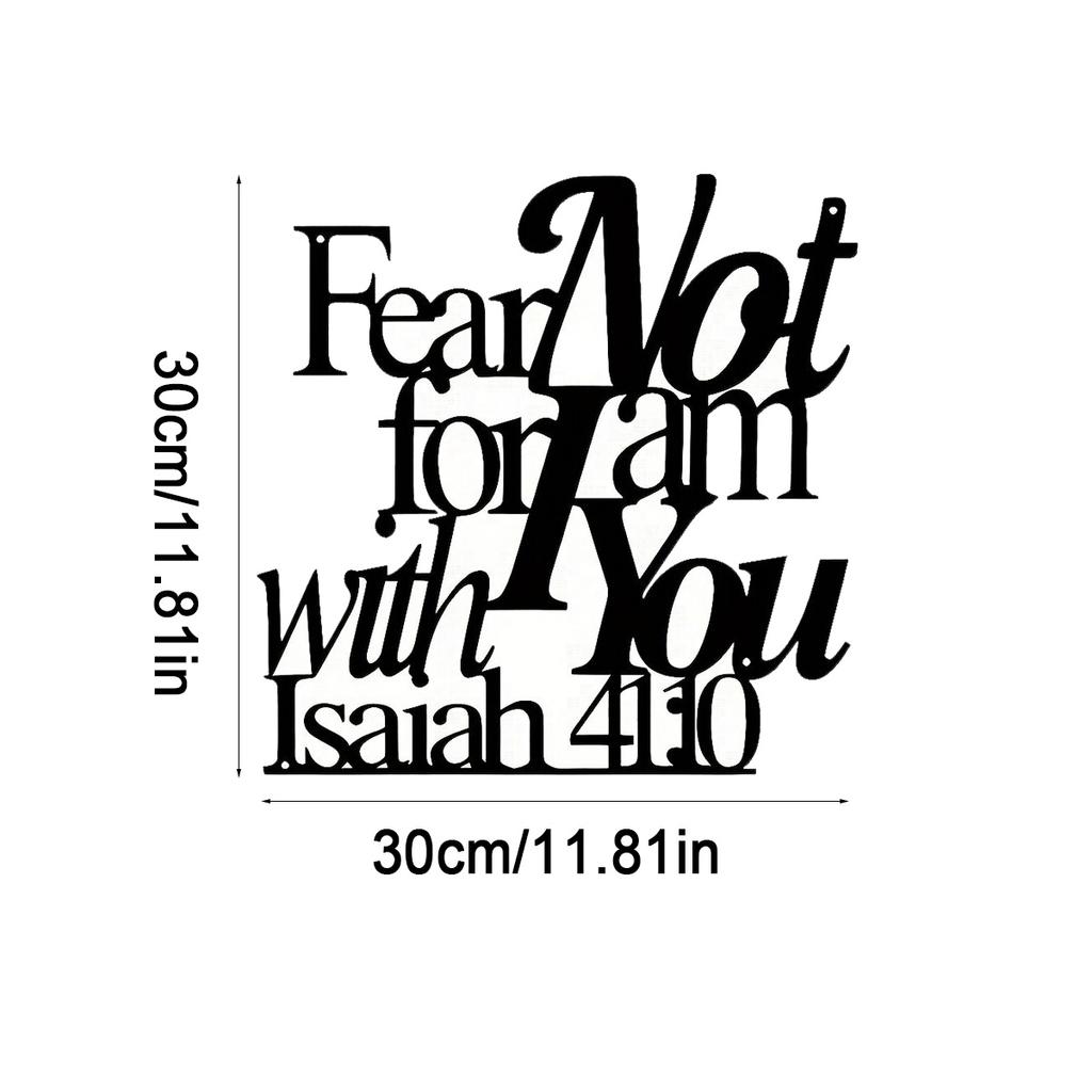 1Pc Iron Bible Text Wall Decor, Christian Home Wall Decoration, for Wall Decoration