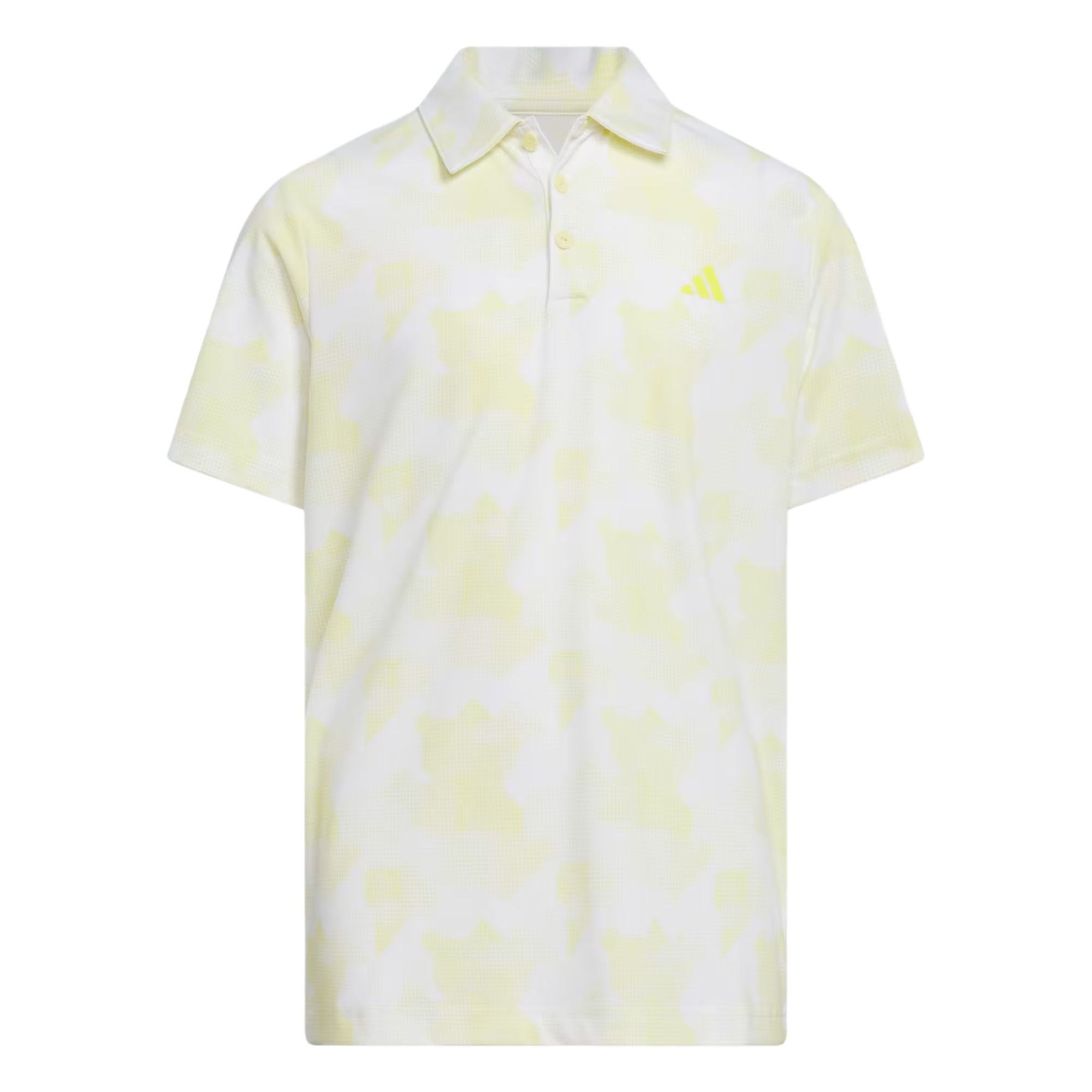 Adidas Polo Shirt Golf Printed Scripted White/Pink Yellow Teenagers JG6202 140