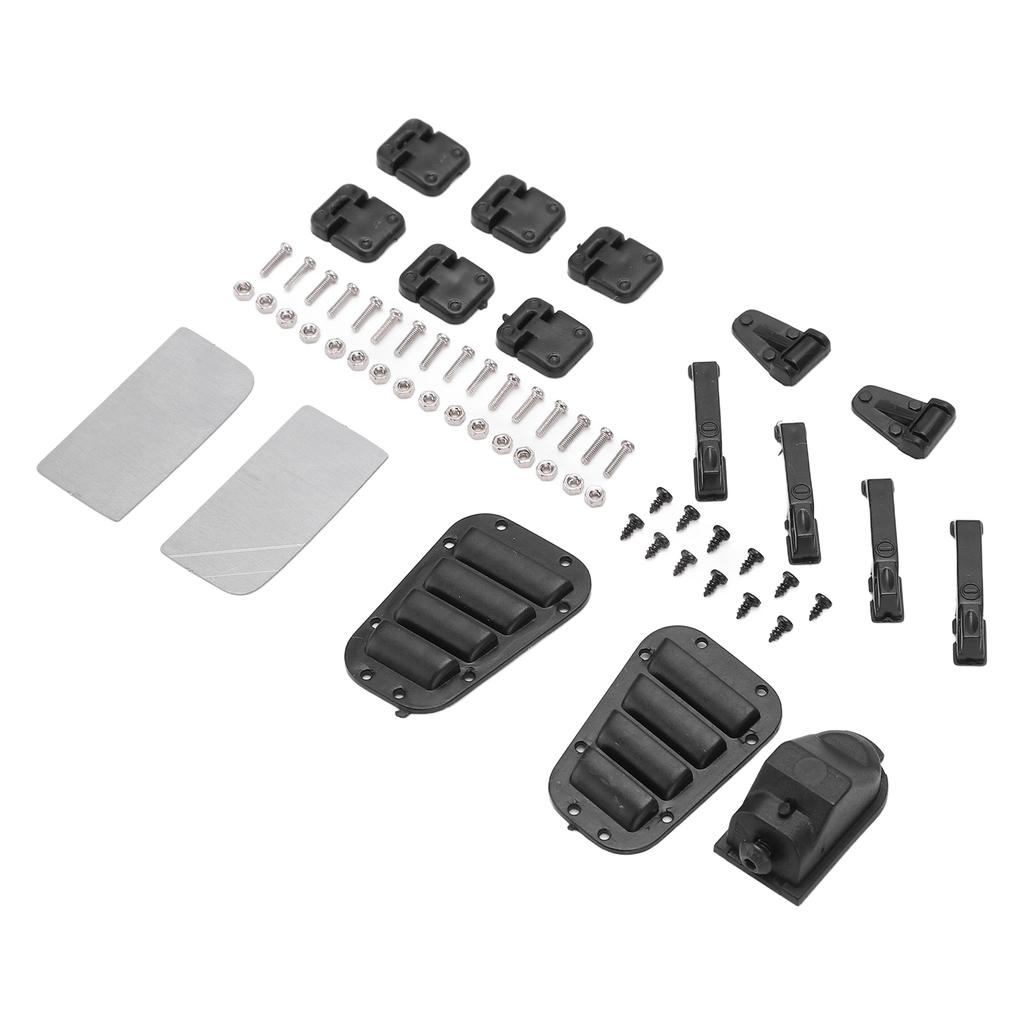 6er-Set Kunststoff Autotürscharniere Griffe Kit für Traxxas T4 110 RC Fahrzeug Aufrüstteile