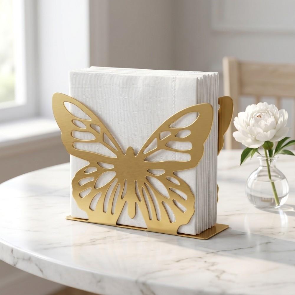 Iron Napkin Storage Vertical Design Napkin Organizer Table Decoration Tissue Dispenser Home