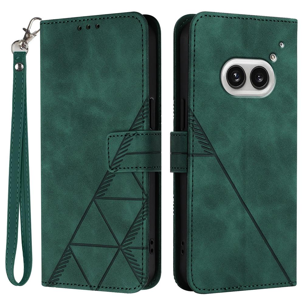 For Nothing Phone (2a) Plus/Phone (2a) Leather Case with Hand Strap Wallet Stand Phone Cover