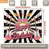 2D Rock N Roll Instrument Birthday Backdrop Kids Party Photo Background Cloth