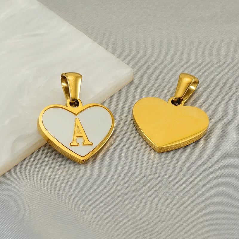 High-Quality Stainless Steel Heart Letter Pendant Necklace - Trendy Ins Style Clavicle Chain